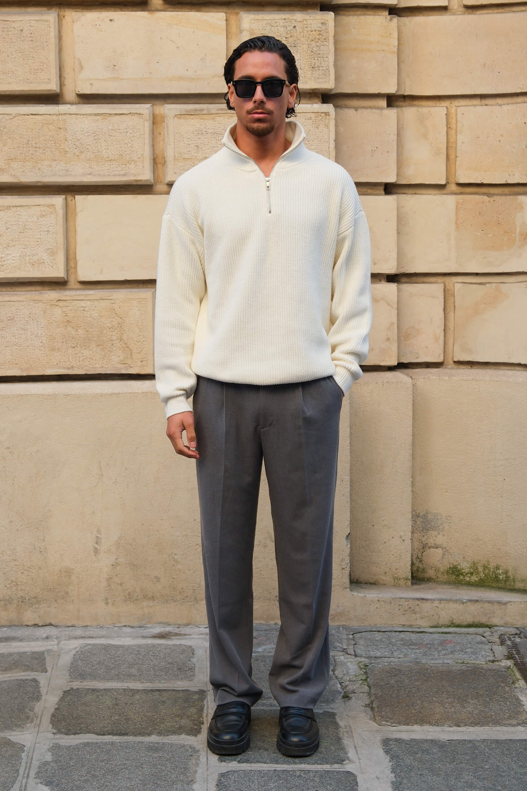 Harbour halfzip - Ecru