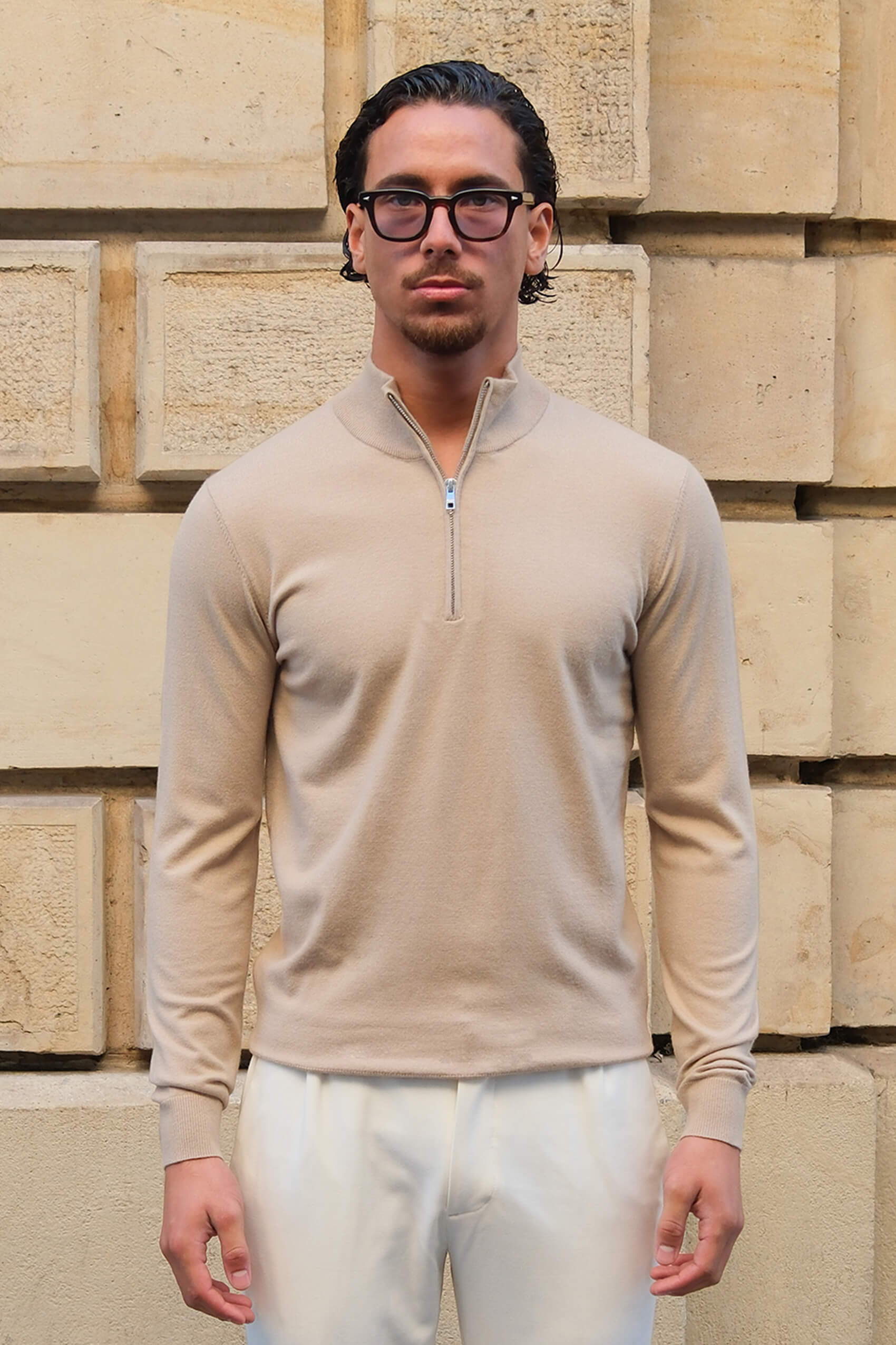 Porter half zip - Beige