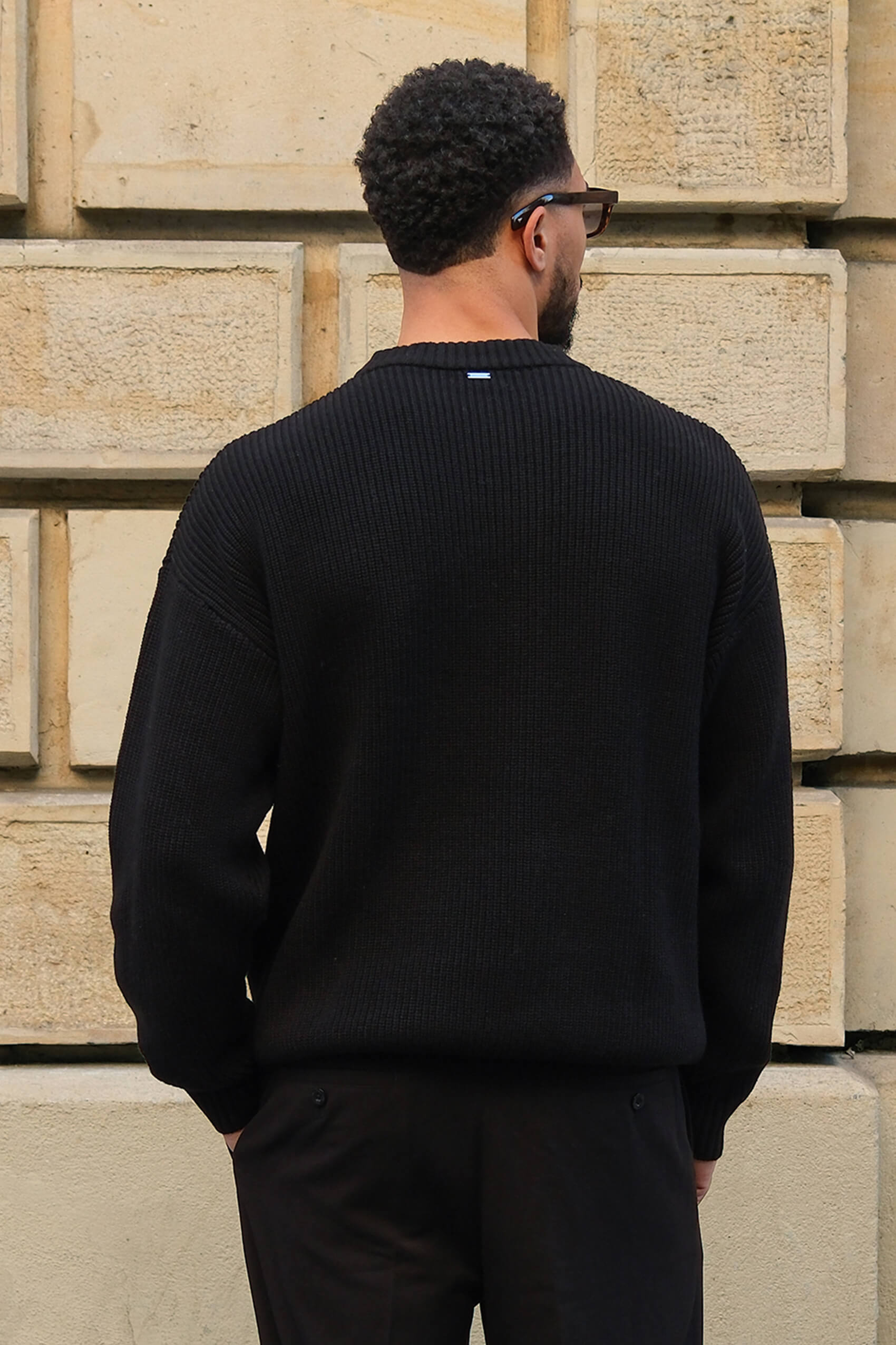 Naval knitted sweater - Black