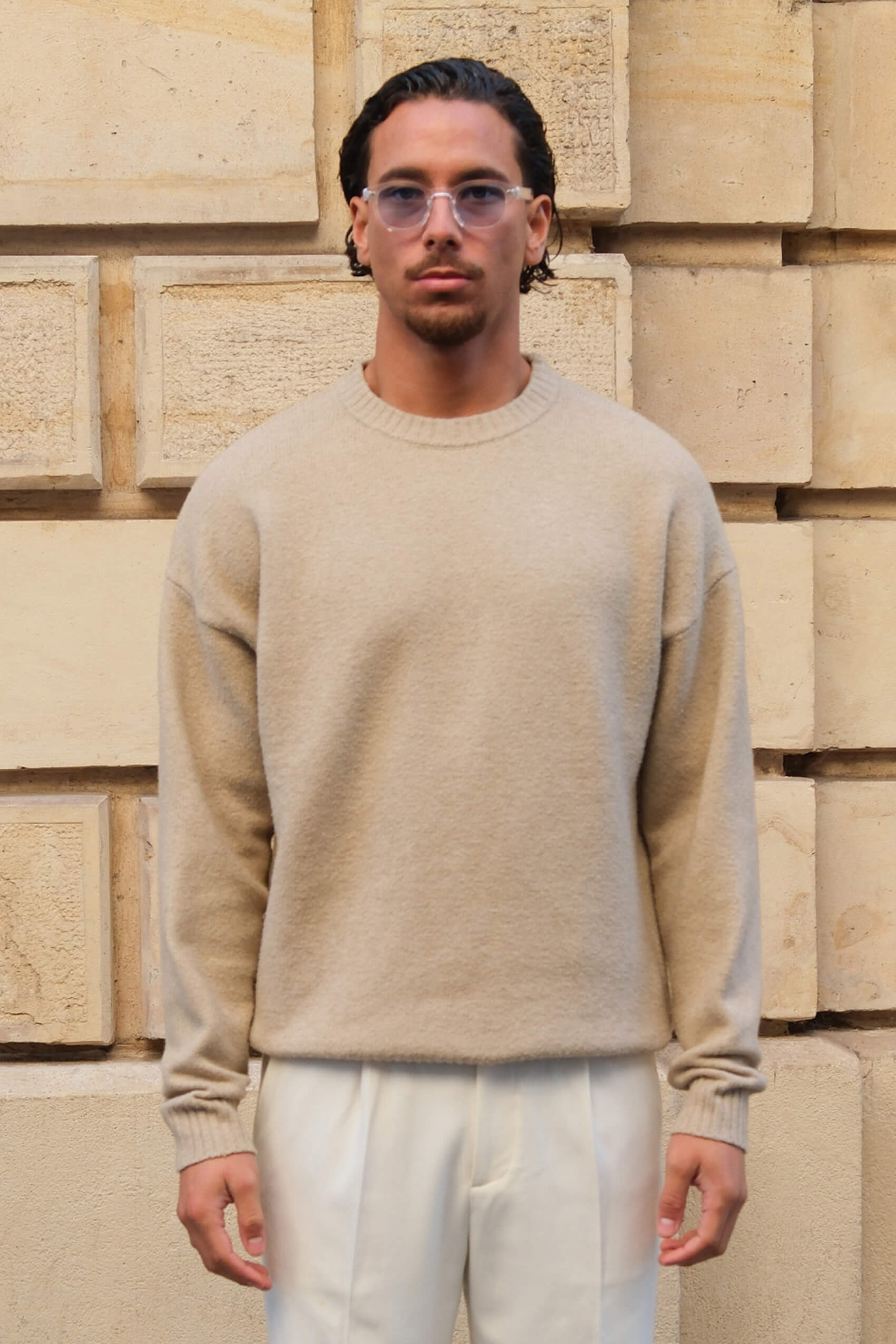 Brixton sweater - Beige melee