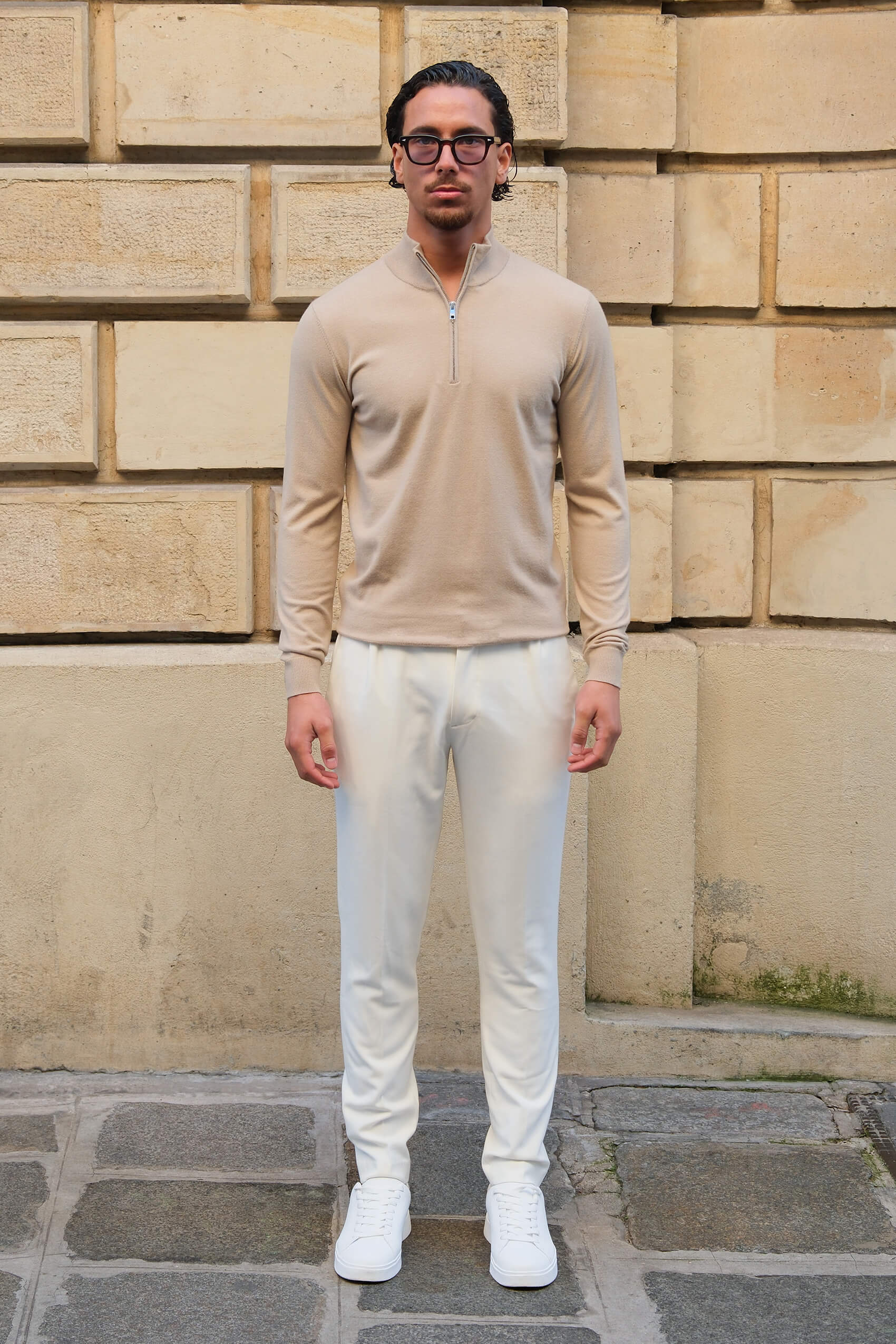 Porter half zip - Beige