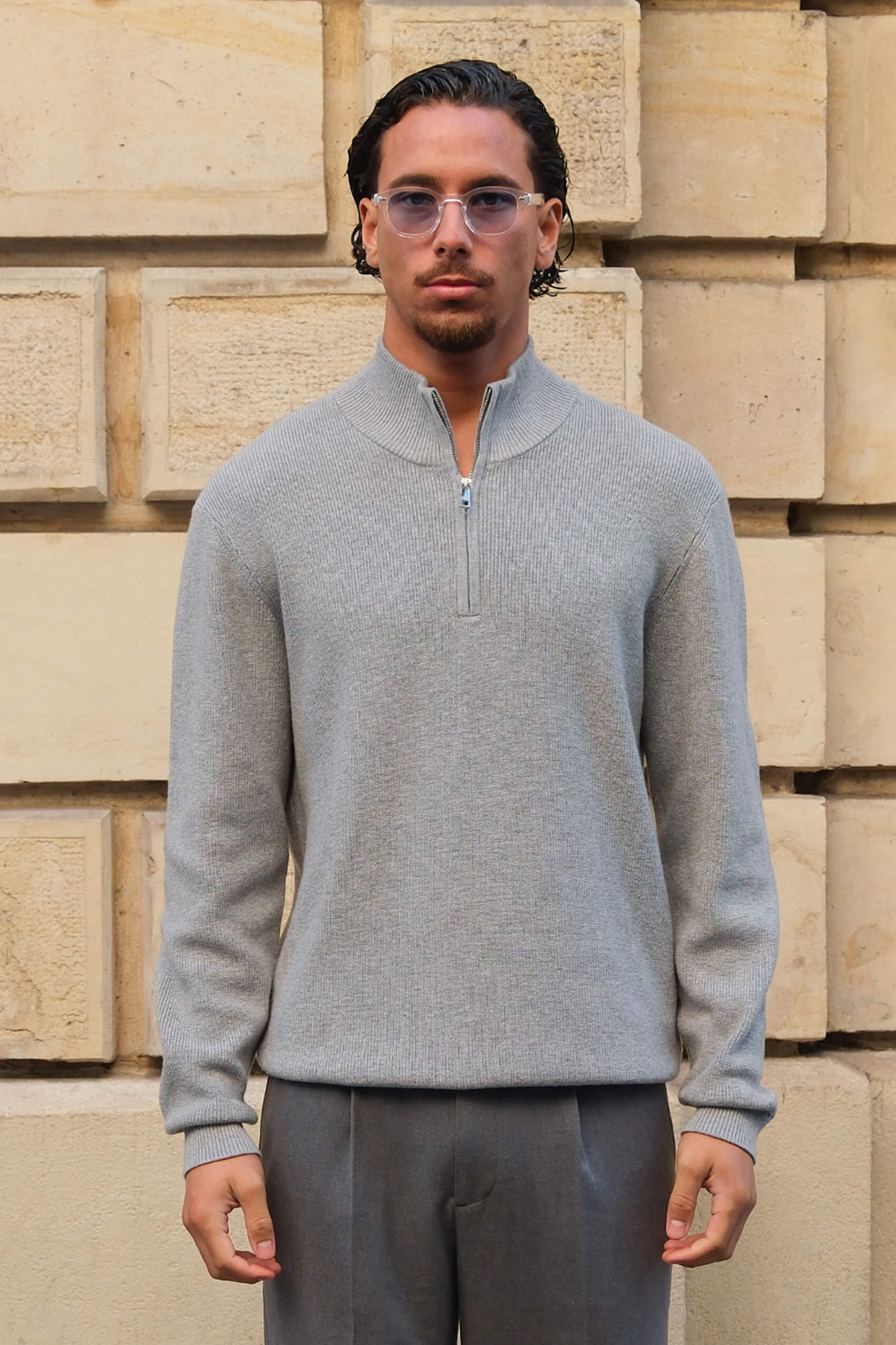 Armada half zip - Grey melee