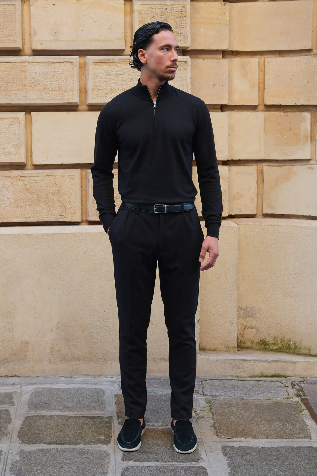 Porter half zip - Black