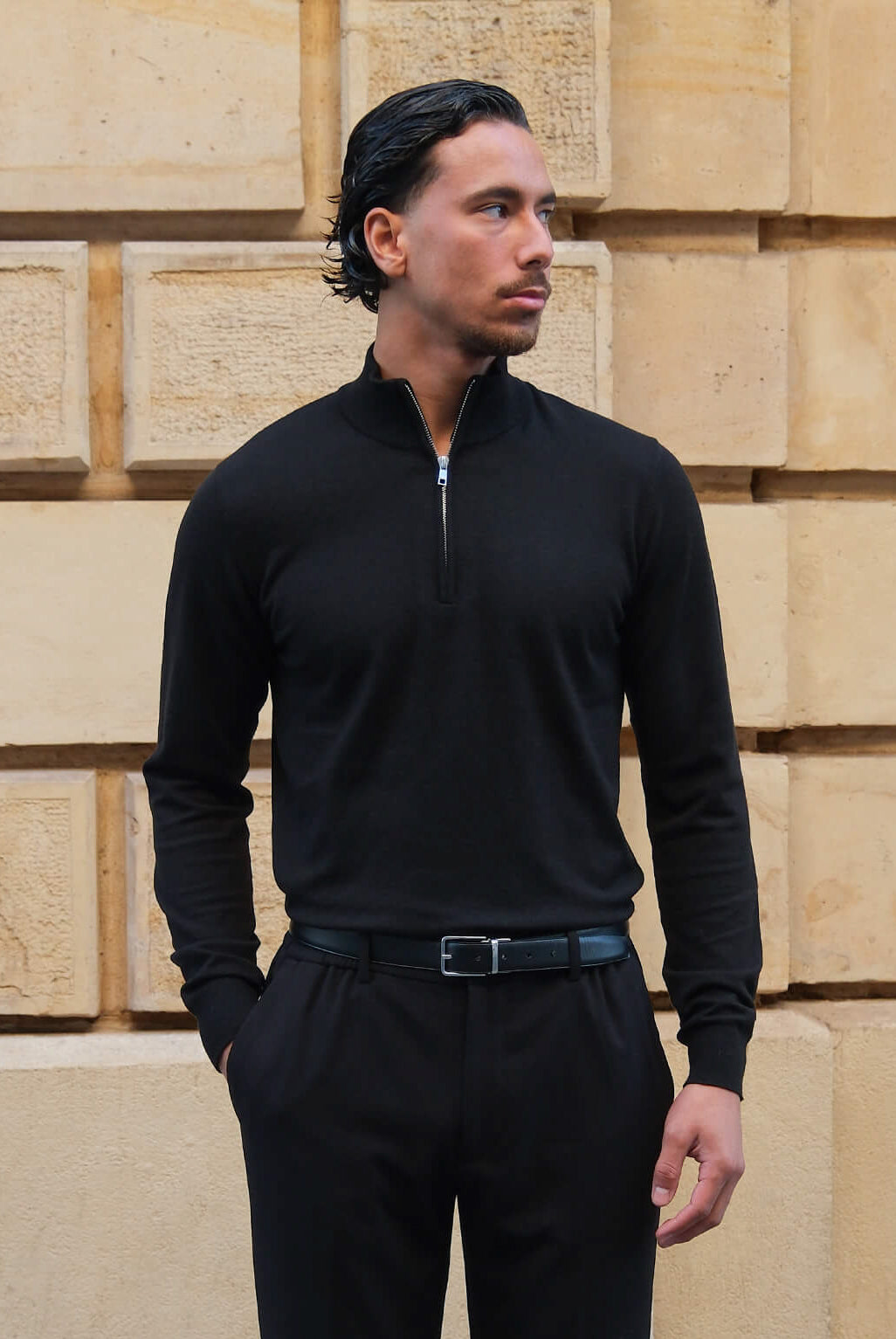 Porter half zip - Black