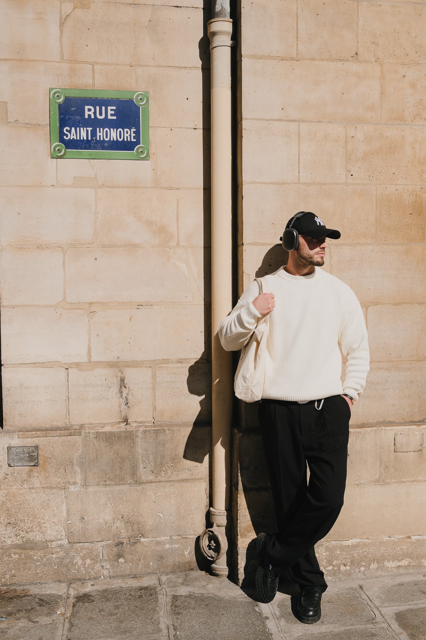 Naval knitted sweater - White