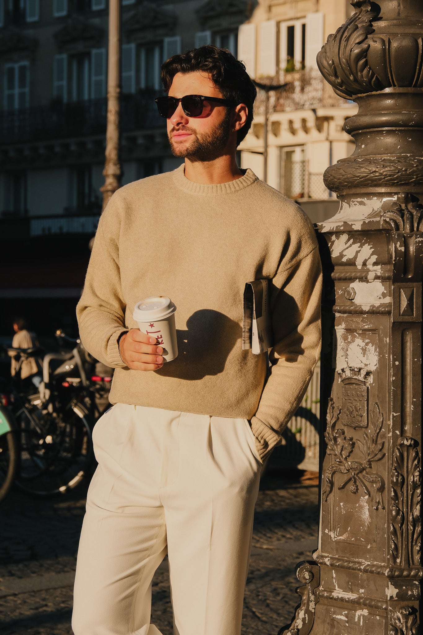 Brixton sweater - Beige melee