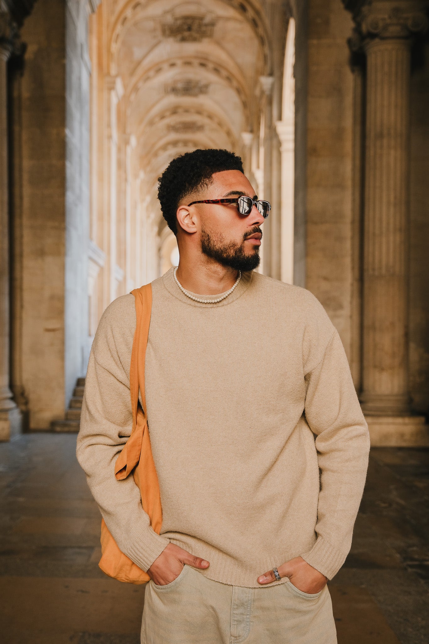 Brixton sweater - Beige melee