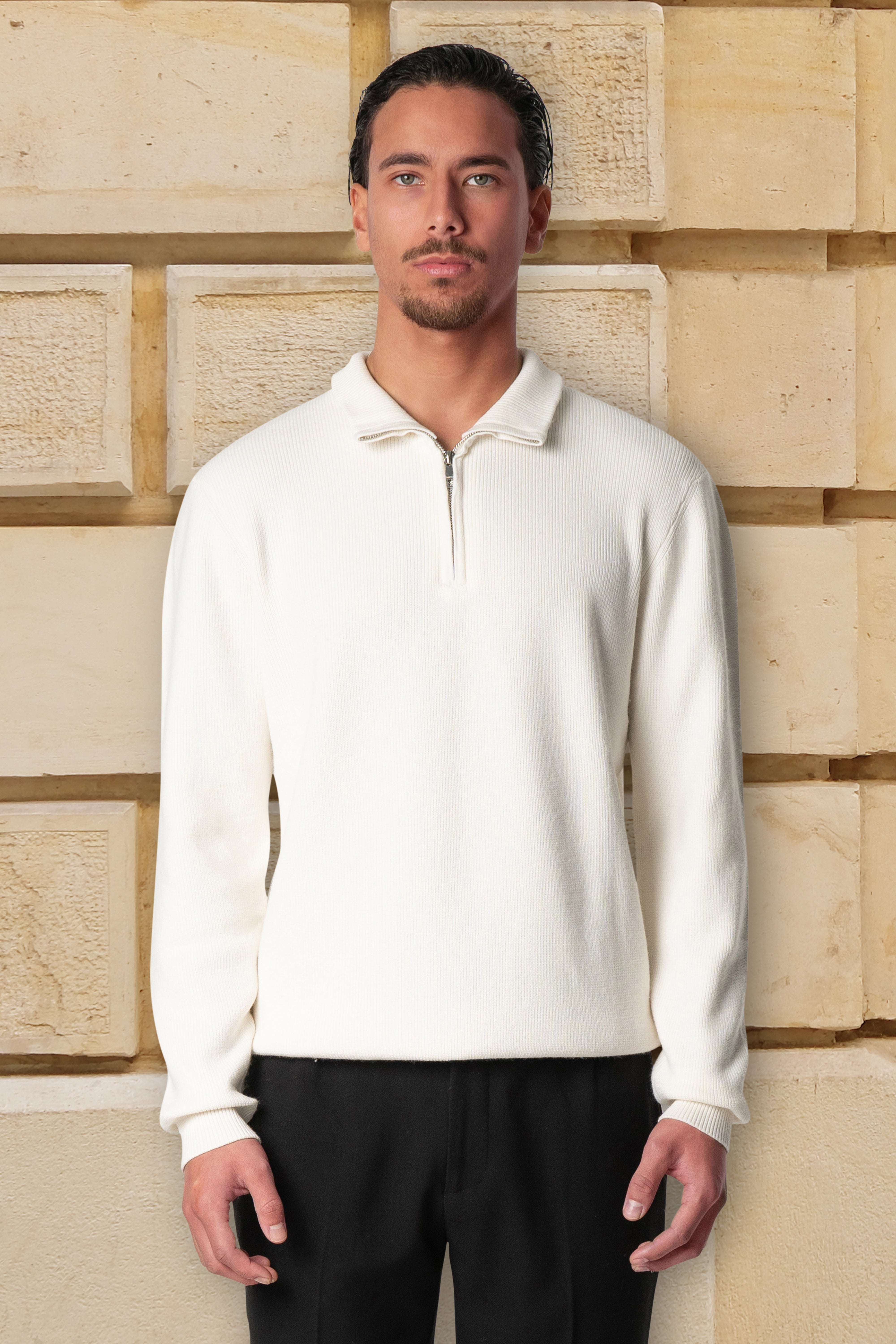 Armada half zip - Ecru